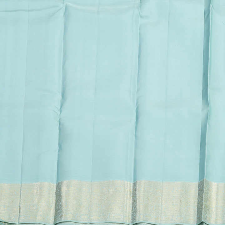 Hayagrivas Handloom Kanjivaram Silk Saree in Black with Korvai Contrast KBE468F6-3