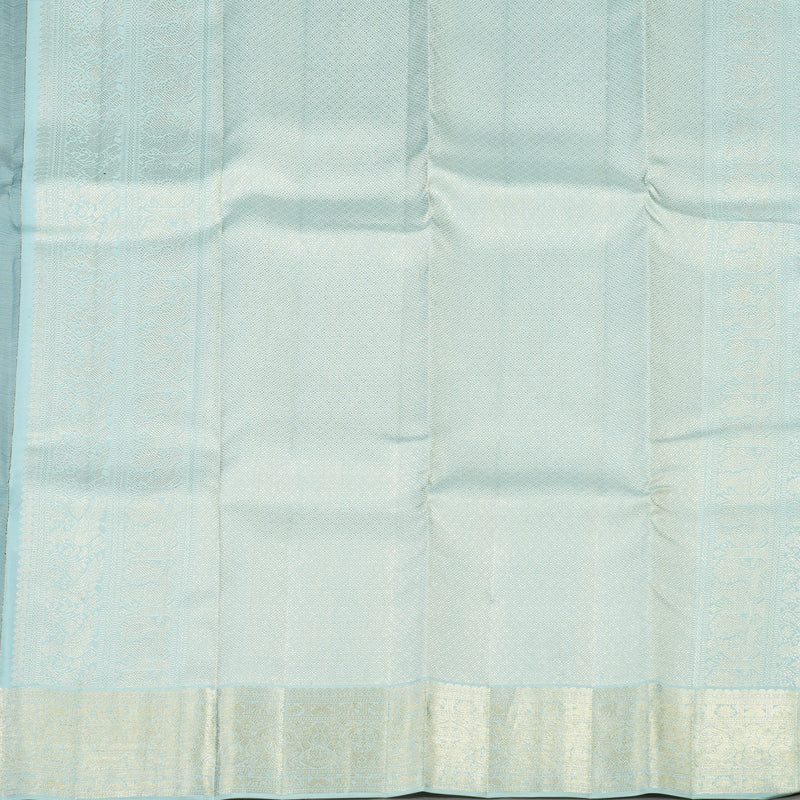 Hayagrivas Handloom Kanjivaram Silk Saree in Black with Korvai Contrast KBE468F6-3