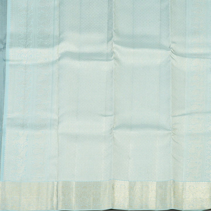 Hayagrivas Handloom Kanjivaram Silk Saree in Black with Korvai Contrast KBE468F6-3