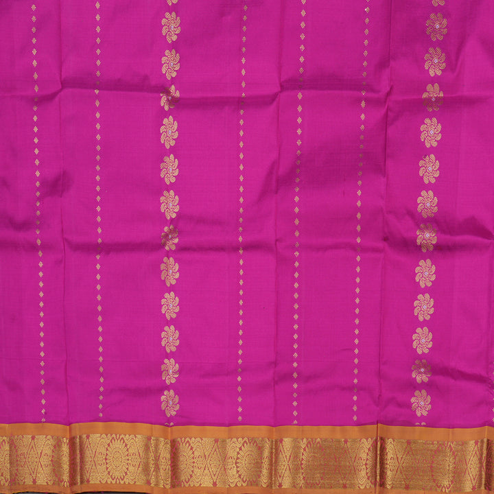 Hayagrivas Rani Pink Pattu Pavadai with Golden Orange contrast KBE469F1-2
