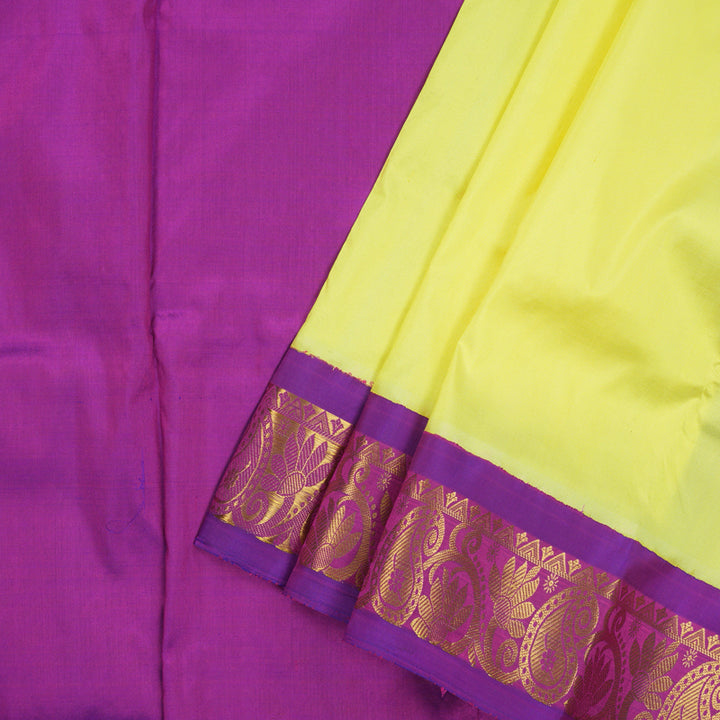 Hayagrivas Pure Kanjivaram Pattu Pavadai in Eye-catching Mild Pista Green KBE469F11-5