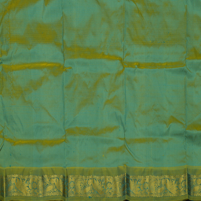 Hayagrivas Mayilkazhuthu Kanjivaram Pattu Pavadai with Sage Green Border KBE469F17-4
