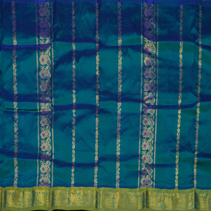 Hayagrivas Mayilkazhuthu Kanjivaram Pattu Pavadai with Sage Green Border KBE469F17-4