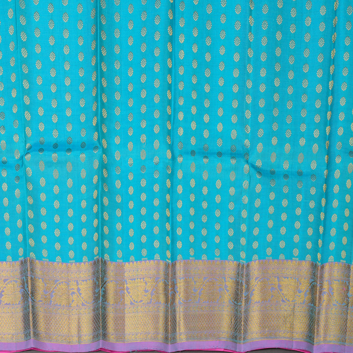 Hayagrivas Sky Blue Kanjivaram Pattu Pavadai KBE469F2-8