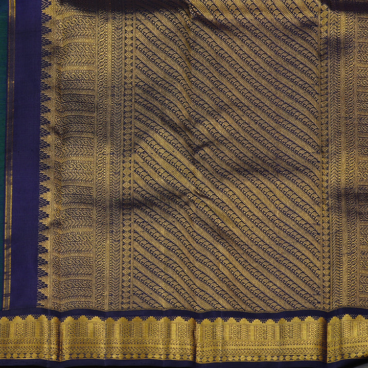 Hayagrivas Handloom Kanjivaram Silk Saree in Mesmerizing Fluorescent Green KBE46D10-1