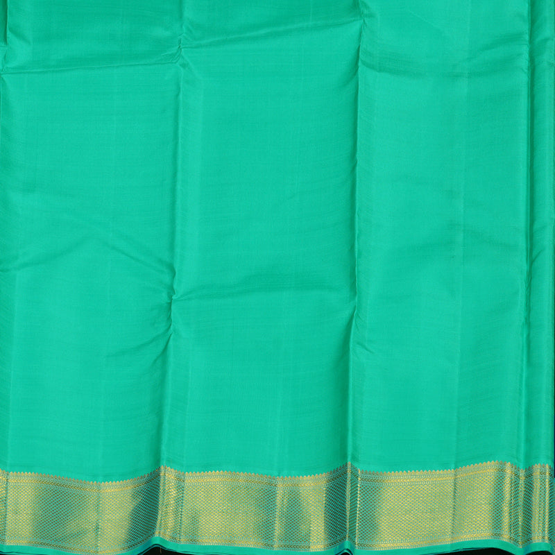 Hayagrivas Blue Handloom Kanjivaram Silk Saree with Sea Blue Border KBE46D11-1