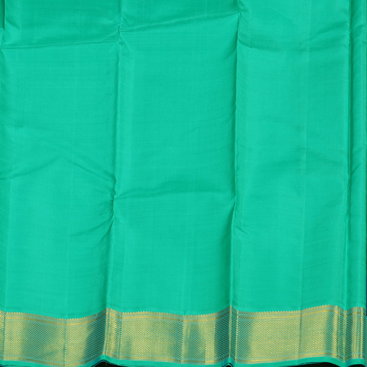Hayagrivas Blue Handloom Kanjivaram Silk Saree with Sea Blue Border KBE46D11-1