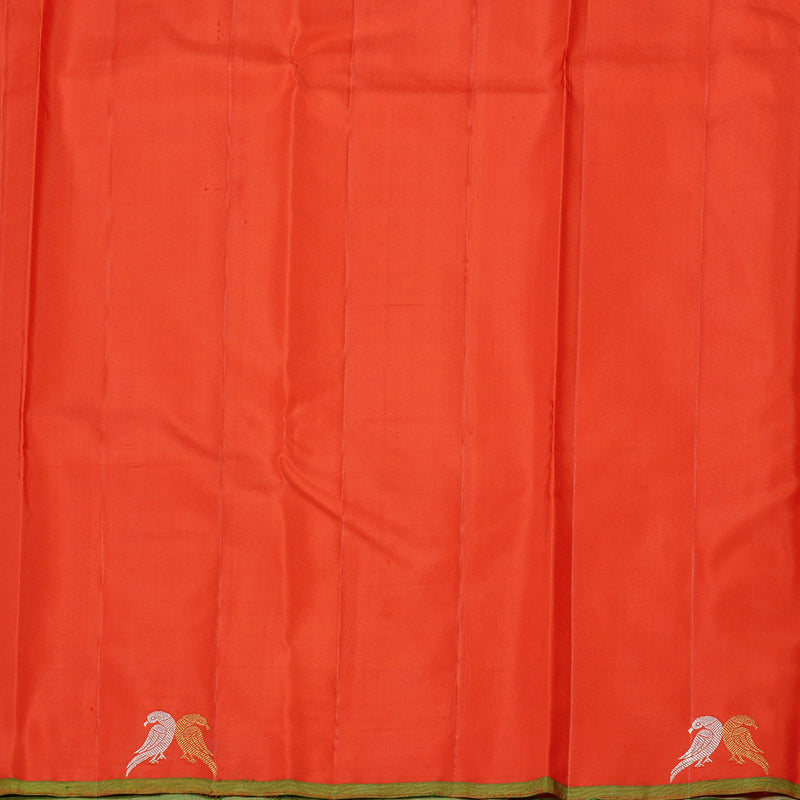 Hayagrivas Handloom Kanjivaram Silk Saree in Stunning Half White KBE46D12-1