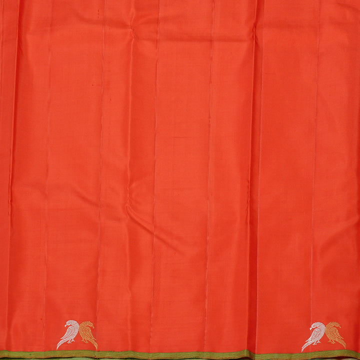 Hayagrivas Handloom Kanjivaram Silk Saree in Stunning Half White KBE46D12-1