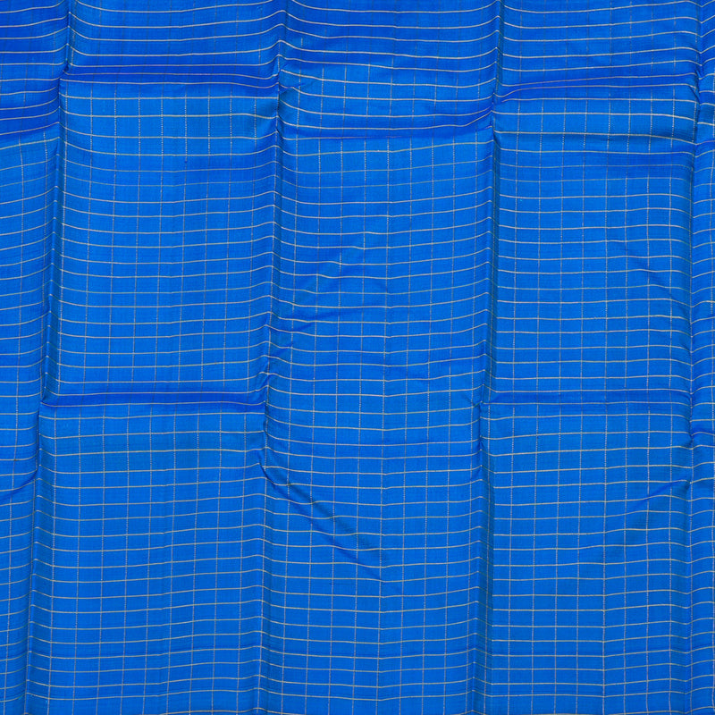 Hayagrivas Handloom Pure Kanjivaram Silk Saree in refreshing Blue KBE46D3-1