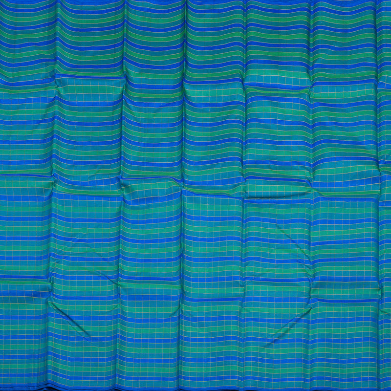 Hayagrivas Handloom Pure Kanjivaram Silk Saree in refreshing Blue KBE46D3-1