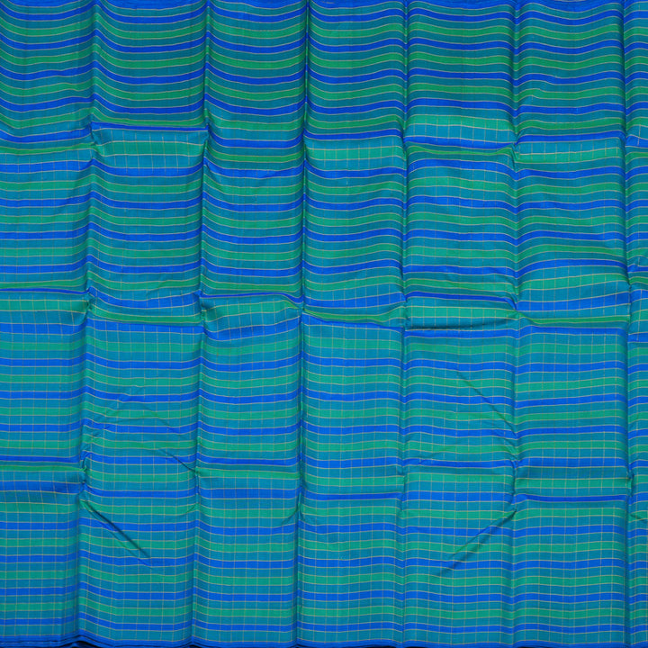 Hayagrivas Handloom Pure Kanjivaram Silk Saree in refreshing Blue KBE46D3-1