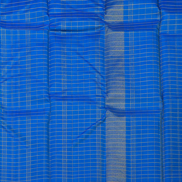 Hayagrivas Handloom Pure Kanjivaram Silk Saree in refreshing Blue KBE46D3-1