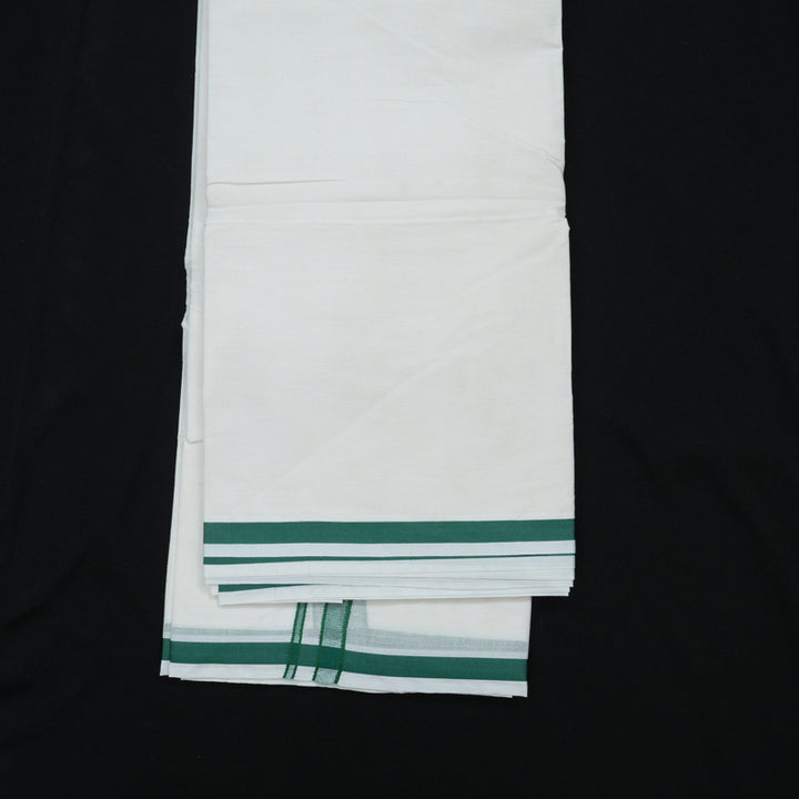 Hayagrivas Handloom 10*6 Pure Cotton Dhoti 1/2 inch Border KBE471F5-1