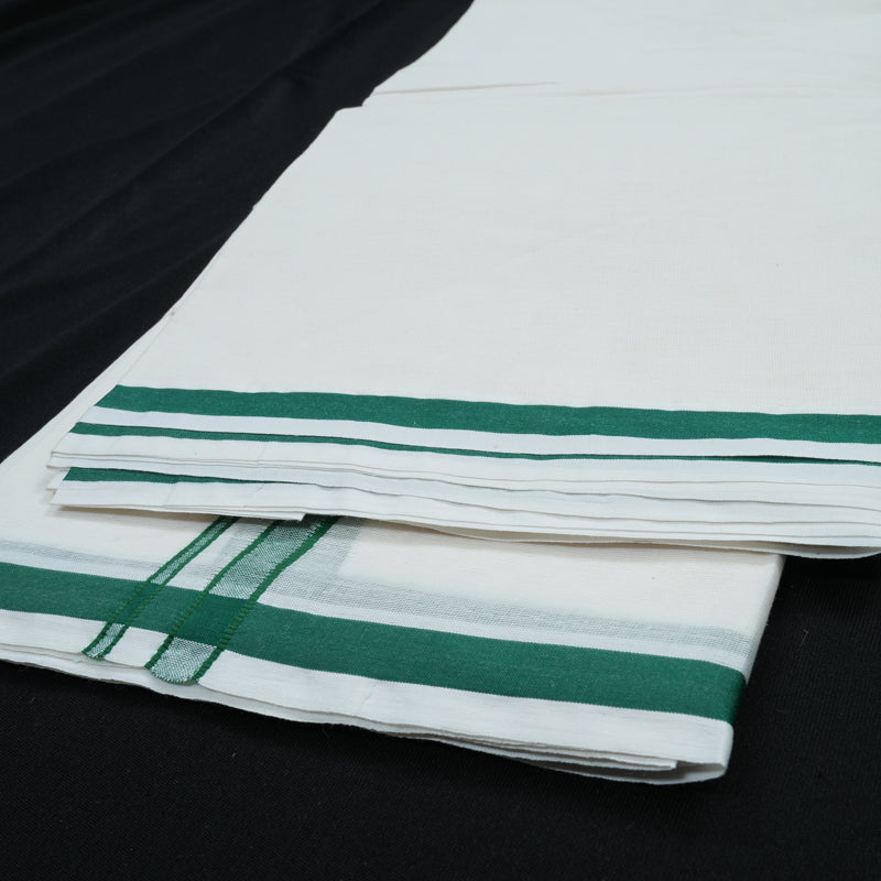 Hayagrivas Handloom 10*6 Pure Cotton Dhoti 1/2 inch Border KBE471F5-1