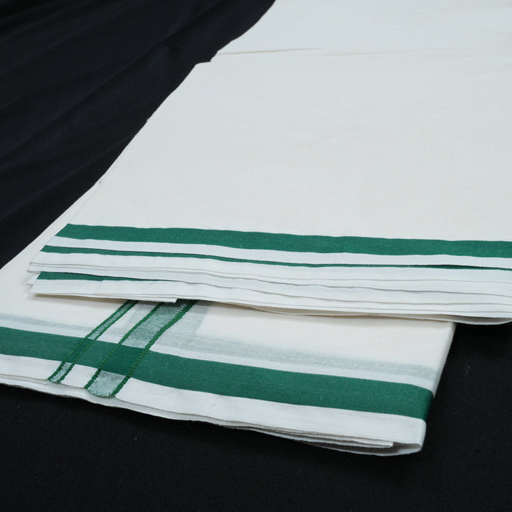 Hayagrivas Handloom 10*6 Pure Cotton Dhoti 1/2 inch Border KBE471F5-1