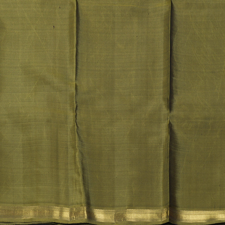 Hayagrivas Handloom Mehandi Green Kanjivaram Silk Saree KBE473F1-1