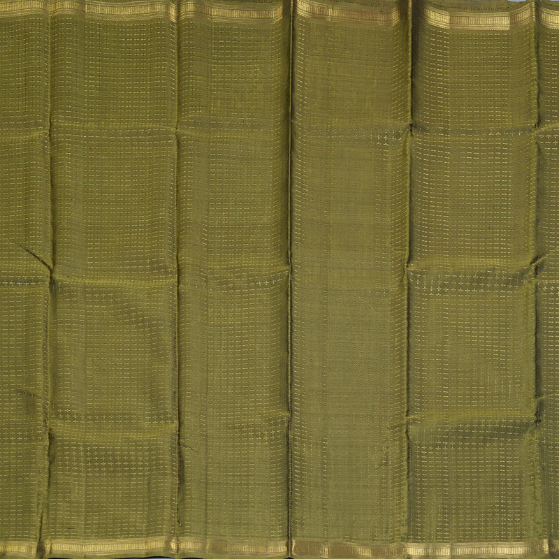 Hayagrivas Handloom Mehandi Green Kanjivaram Silk Saree KBE473F1-1