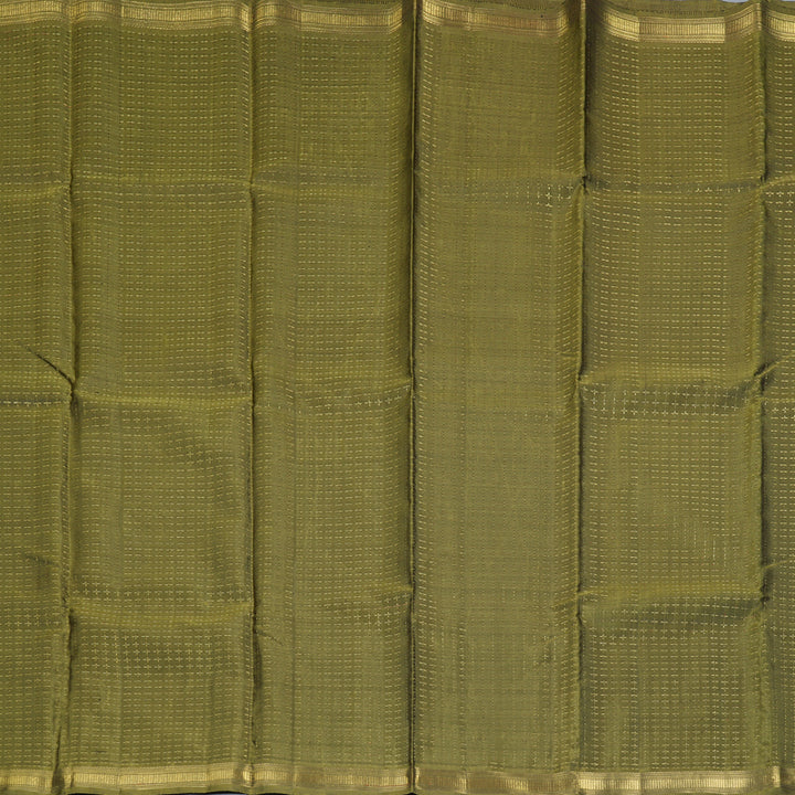 Hayagrivas Handloom Mehandi Green Kanjivaram Silk Saree KBE473F1-1