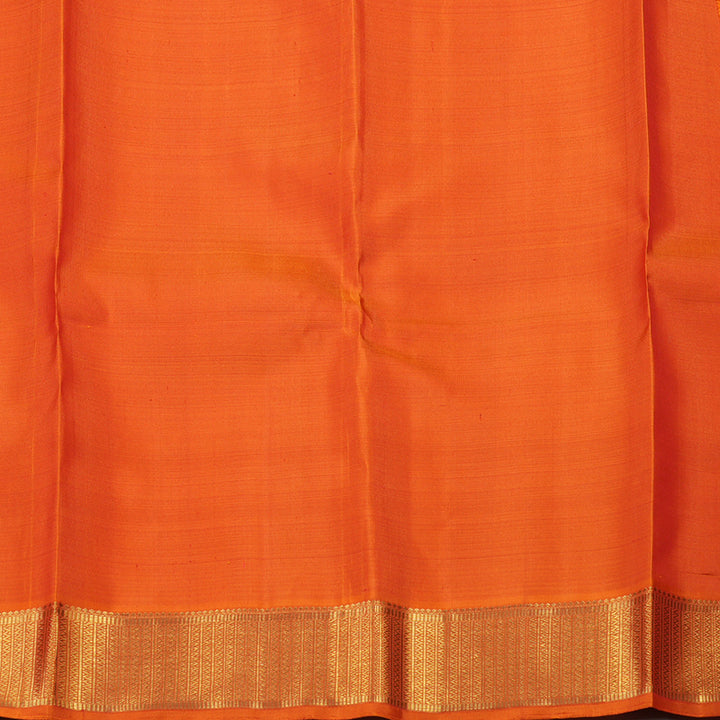 Hayagrivas Handloom Pure Kanjivaram Silk Saree in Celestial Orangish Pink KBE473F2-1