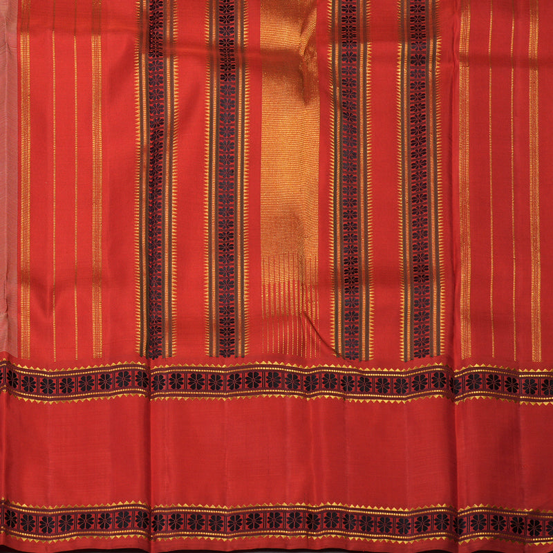 Hayagrivas Handloom Pure Kanjivaram Silk Saree in Stunning Sandal KBE475F1-1