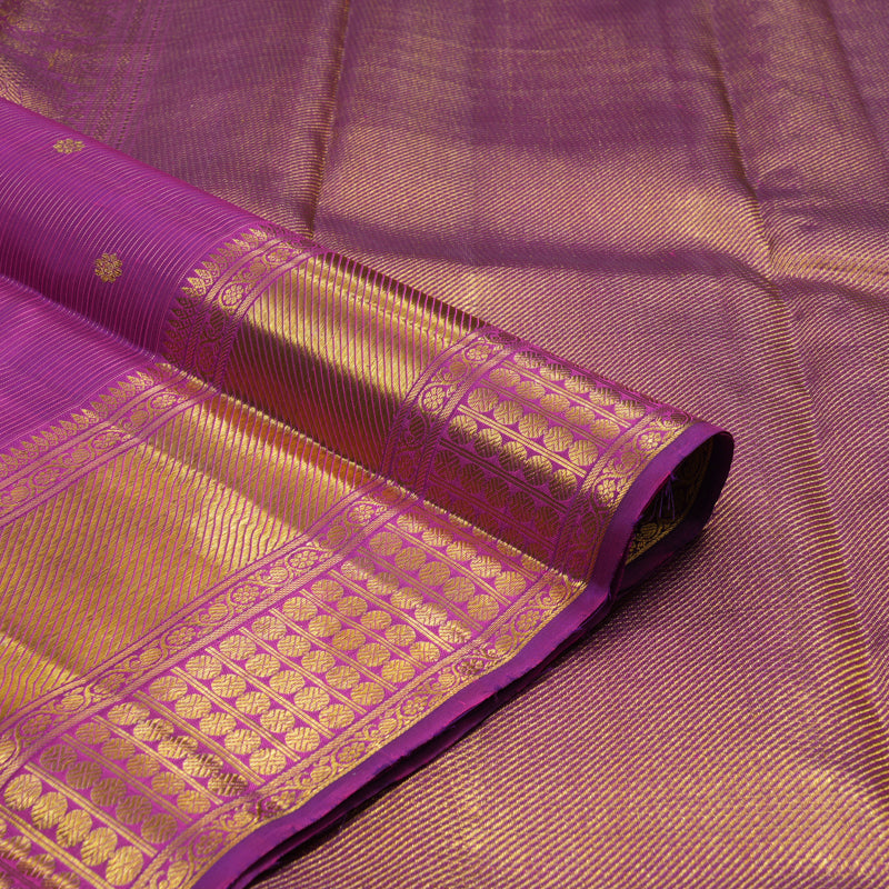 Hayagrivas Handloom Purple Kanjivaram Silk Saree KBE477F1-1