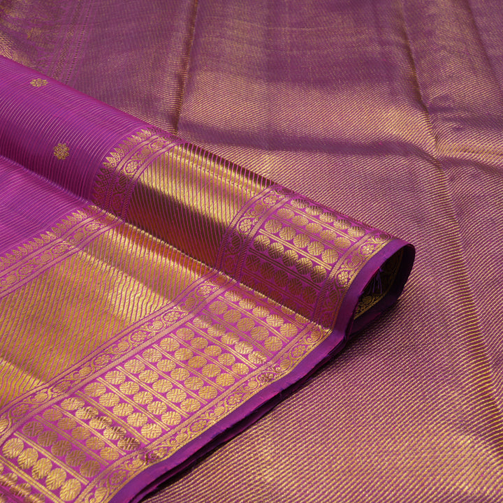 Hayagrivas Handloom Purple Kanjivaram Silk Saree KBE477F1-1