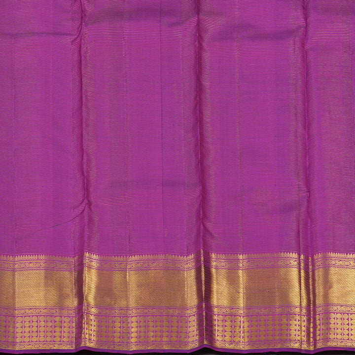 Hayagrivas Handloom Purple Kanjivaram Silk Saree KBE477F1-1