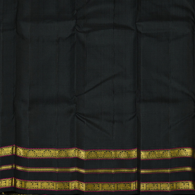 Hayagrivas Handloom Kanjivaram Silk Saree in Eye-catching Yellow KBE47D4-1