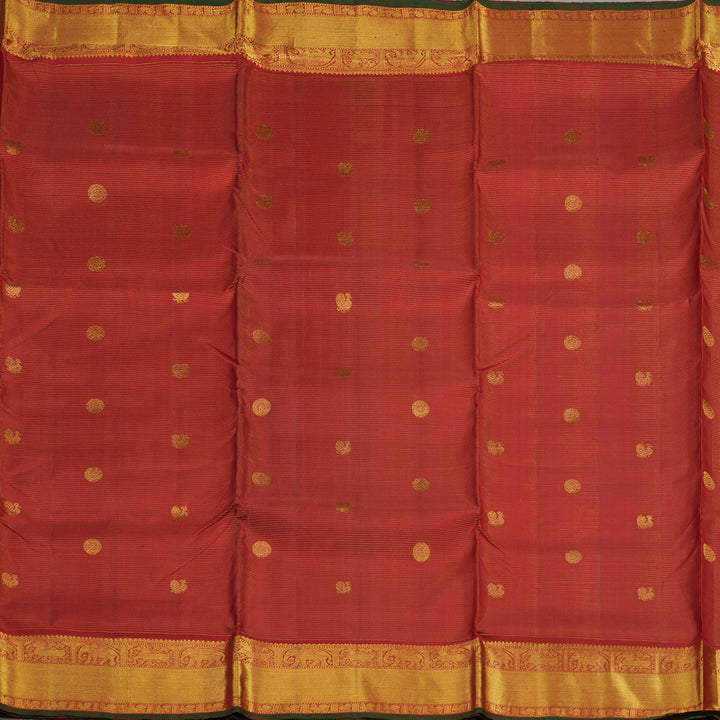 Hayagrivas Handloom Red Ten Yards Silk Madisar KBE47D7-1
