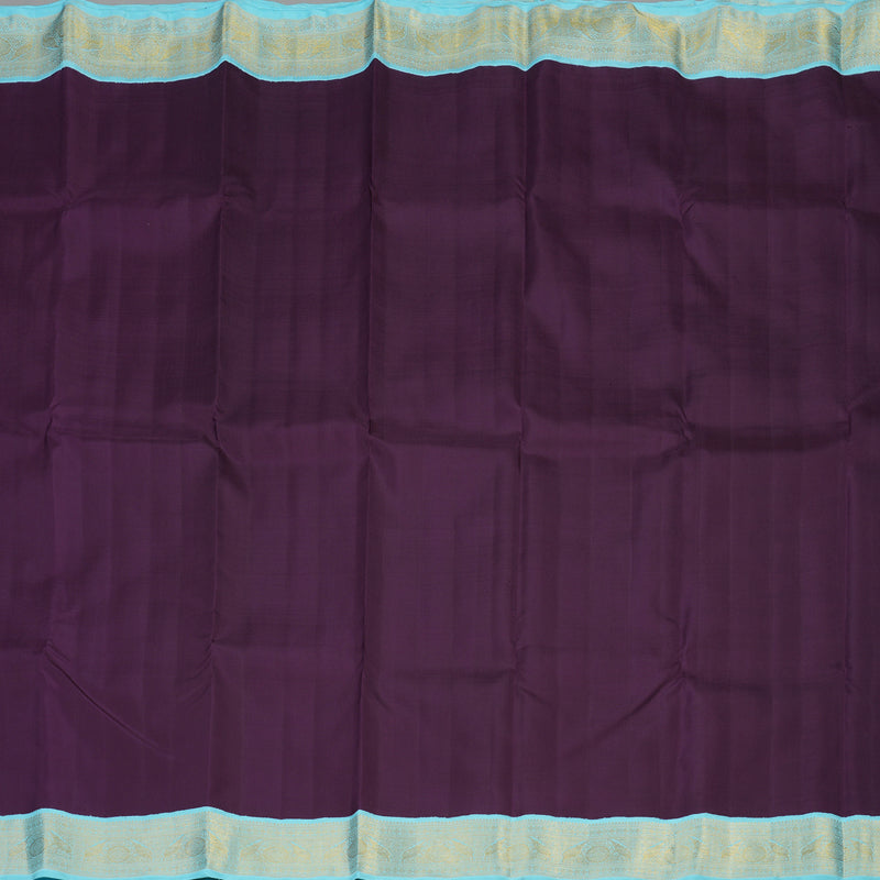 Hayagrivas Handloom Pure Kanjivaram Silk Saree in Alluring Dark Purple KBE485F5-2