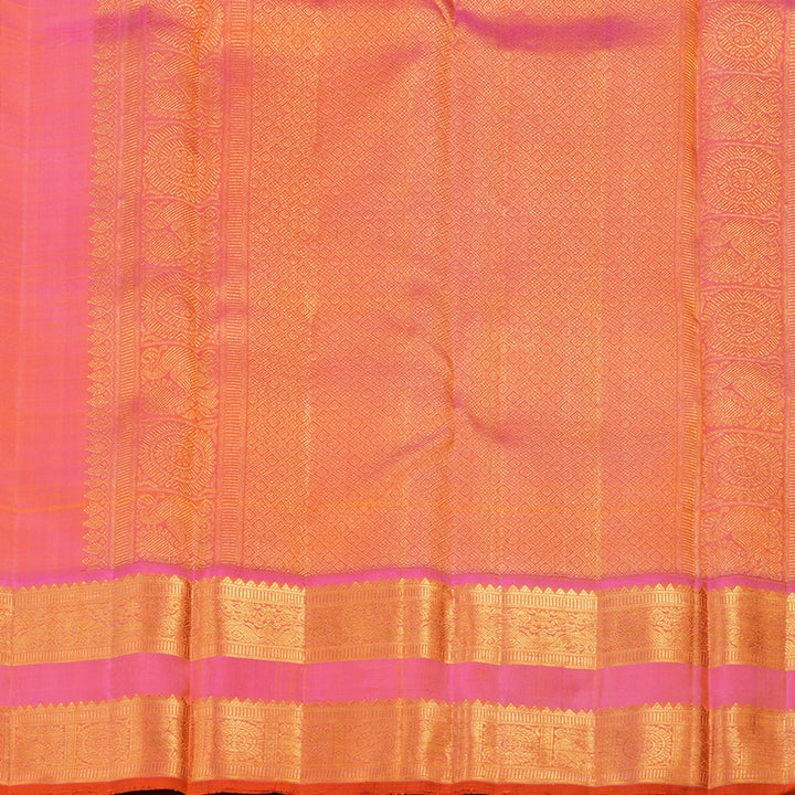 Hayagrivas Handloom Kanjivaram Silk Saree in Yellow With Retta Pettu KBE486F1-2