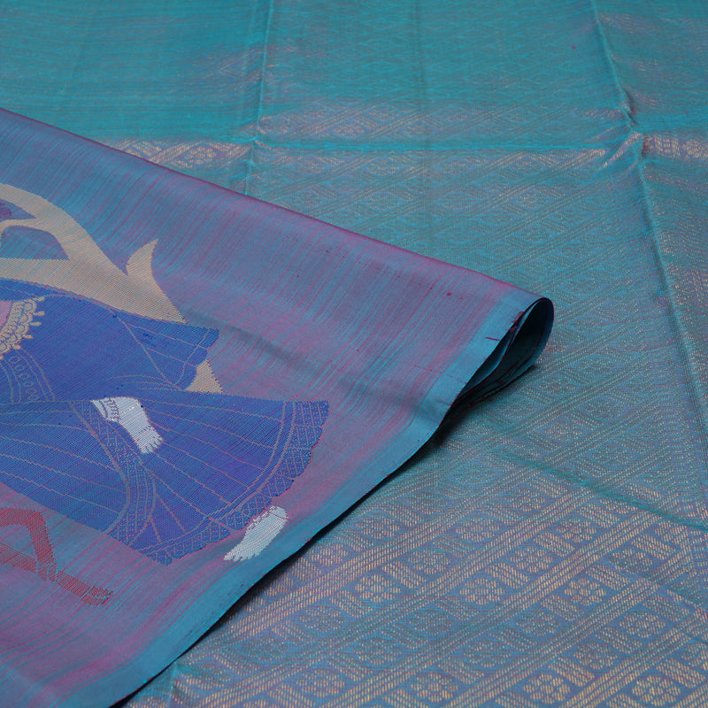 Hayagrivas Handloom Reddish-Pink Kanjivaram Silk Saree KBE488F3-9