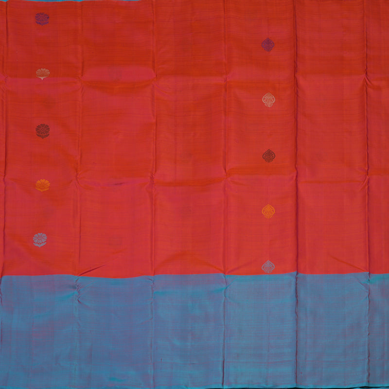 Hayagrivas Handloom Reddish-Pink Kanjivaram Silk Saree KBE488F3-9