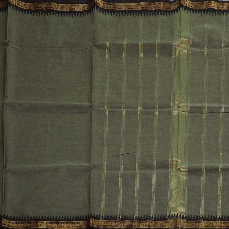 Hayagrivas Handloom Pure Cotton Saree in Elegant Ash Grey KBE48D1-11