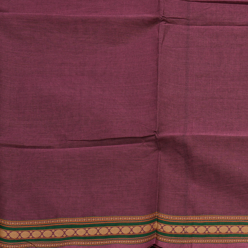 Hayagrivas Handloom Pure Cotton Saree in attractive Plum purple KBE48D1-15