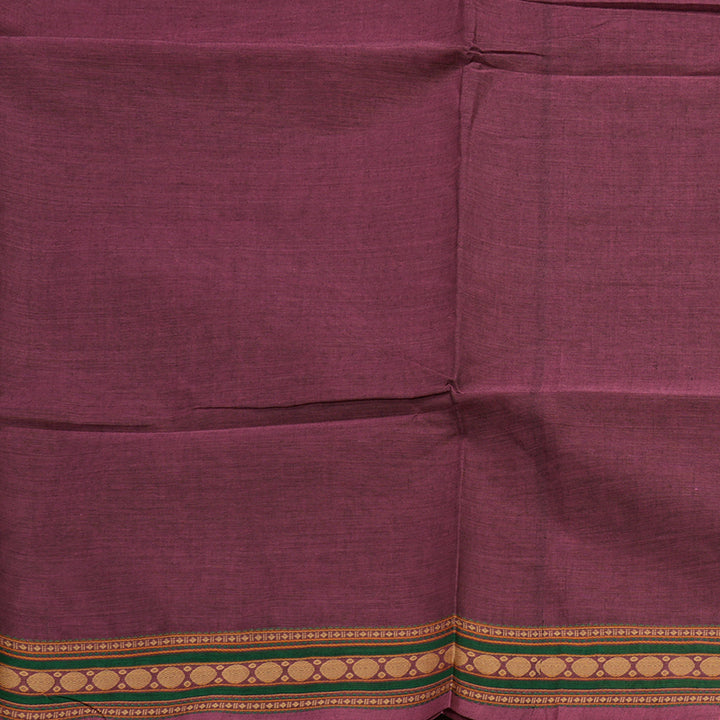 Hayagrivas Handloom Pure Cotton Saree in attractive Plum purple KBE48D1-15