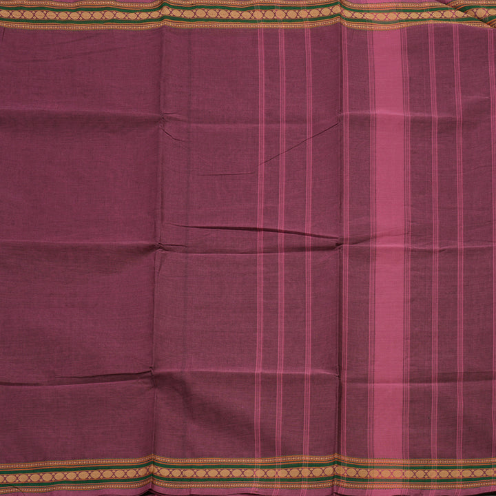 Hayagrivas Handloom Pure Cotton Saree in attractive Plum purple KBE48D1-15