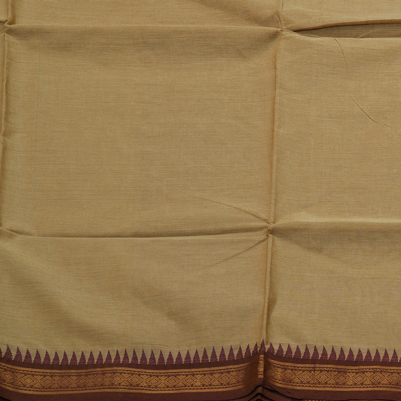 Hayagrivas Handloom Pure Cotton Saree in soothing sandal KBE48D1-20