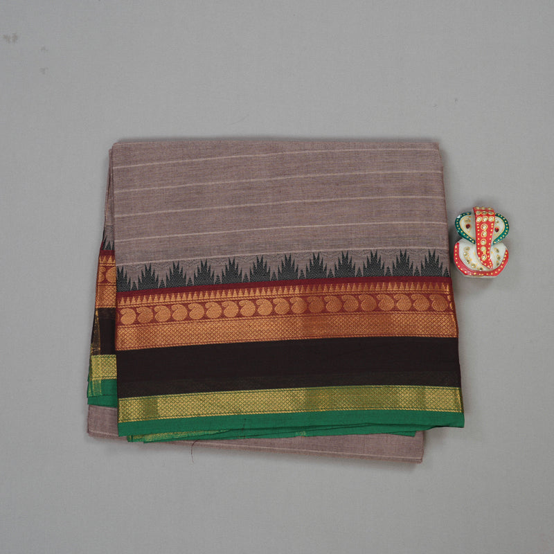 Hayagrivas Handloom Pure Cotton Saree in Rosewood pink with maroon border KBE48D1-24