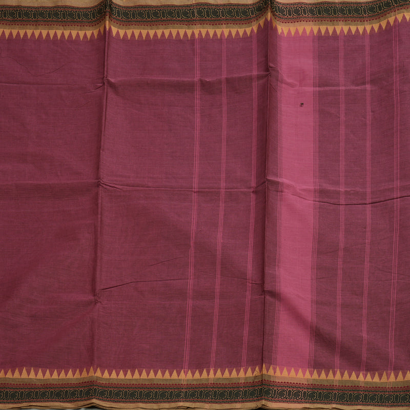 Hayagrivas Handloom Pure Cotton Saree in Soft-hued Rosewood Pink KBE48D1-28