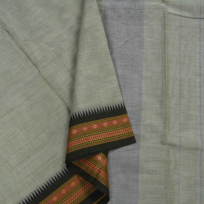 Hayagrivas Handloom Pure Cotton Saree in Charming Silver Grey KBE48D1-35