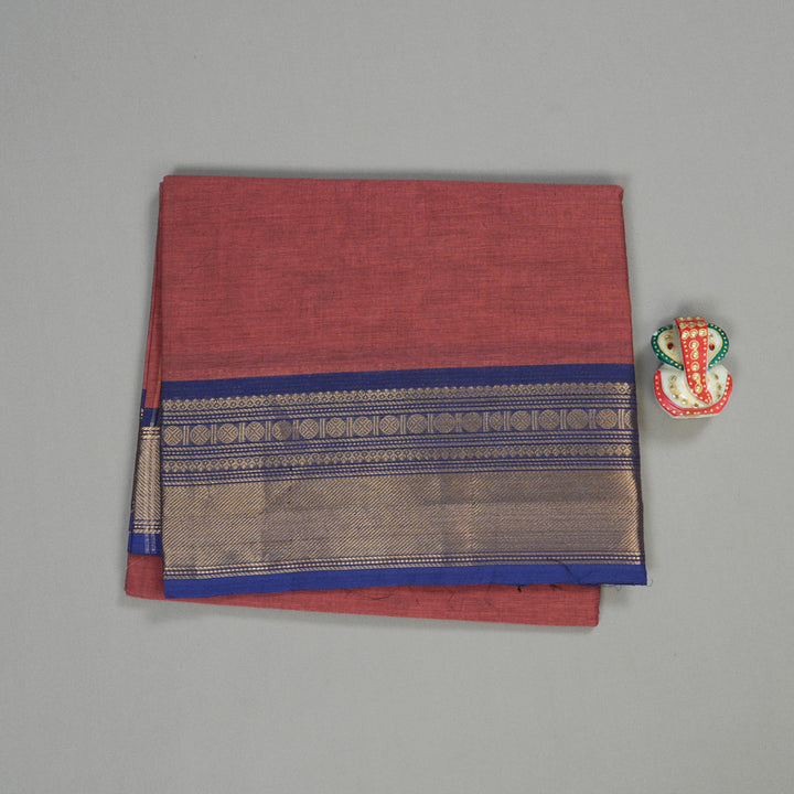 Hayagrivas Handloom Pure Cotton Saree in Radiant Rosewood Pink KBE48D1-38