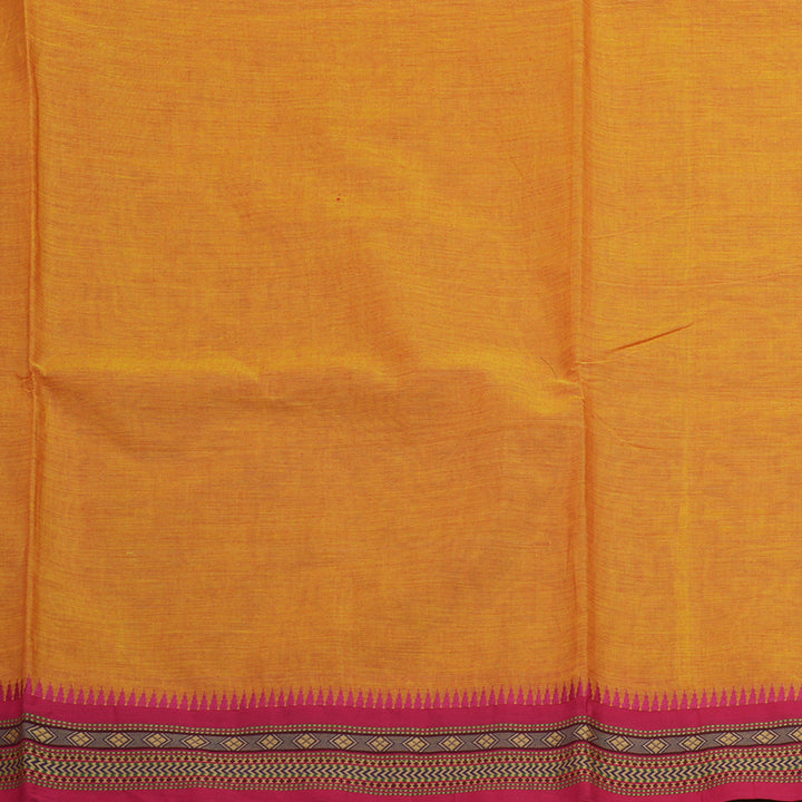 Hayagrivas Dual Tone (Yellow With Pink) Handloom Pure Cotton Saree with Pink Border KBE48D1-45