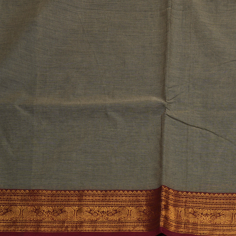 Hayagrivas Handloom Pure Cotton Saree in Serene Ash Grey KBE48D1-47