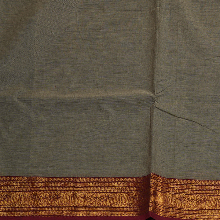 Hayagrivas Handloom Pure Cotton Saree in Serene Ash Grey KBE48D1-47