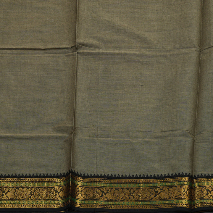 Hayagrivas Handloom Pure Cotton Saree in Tranquil Ash Grey KBE48D3-28