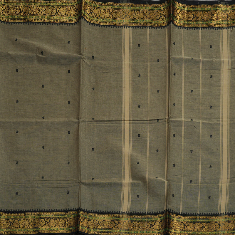 Hayagrivas Handloom Pure Cotton Saree in Tranquil Ash Grey KBE48D3-28