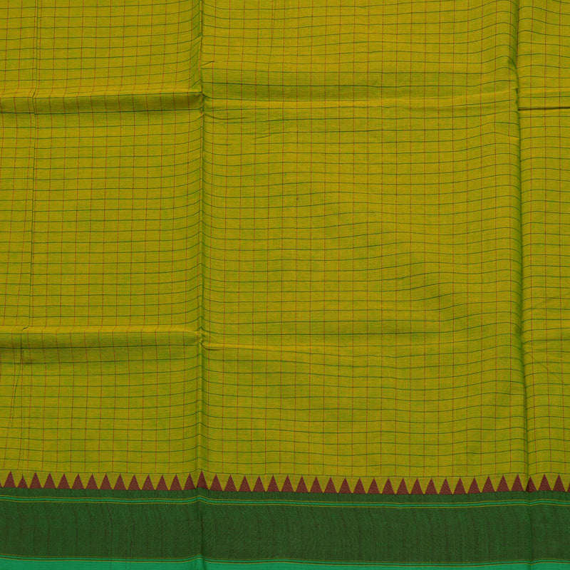 Hayagrivas Fluorescent Green Handloom Pure Cotton Saree with Mandhalir Border KBE48D4-12