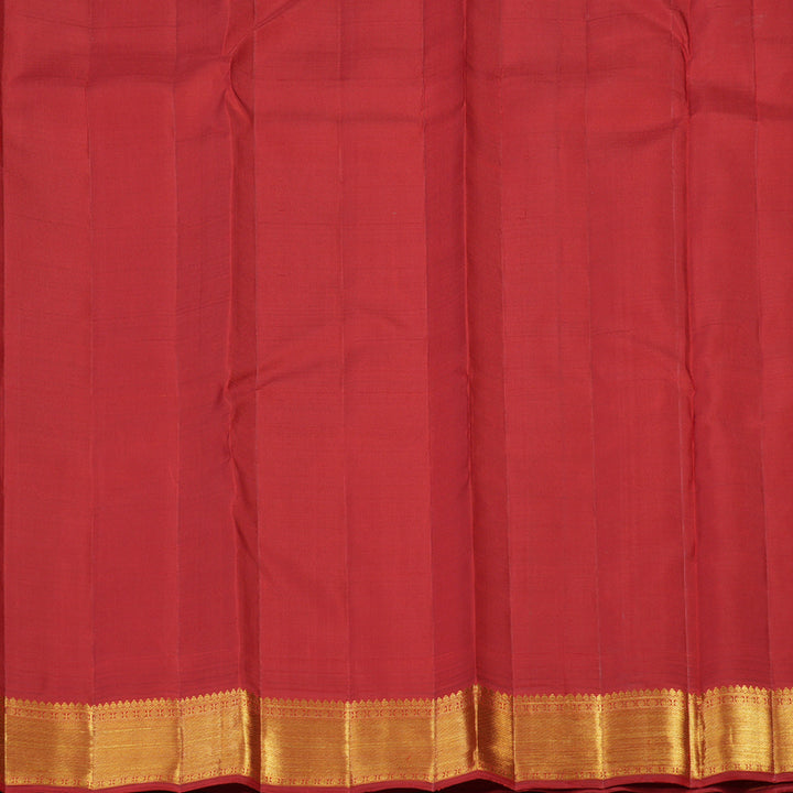 Hayagrivas Exclusive Bridal Kanjivaram Silk Saree in Gleaming Baby pink with Red KBE490F12-1